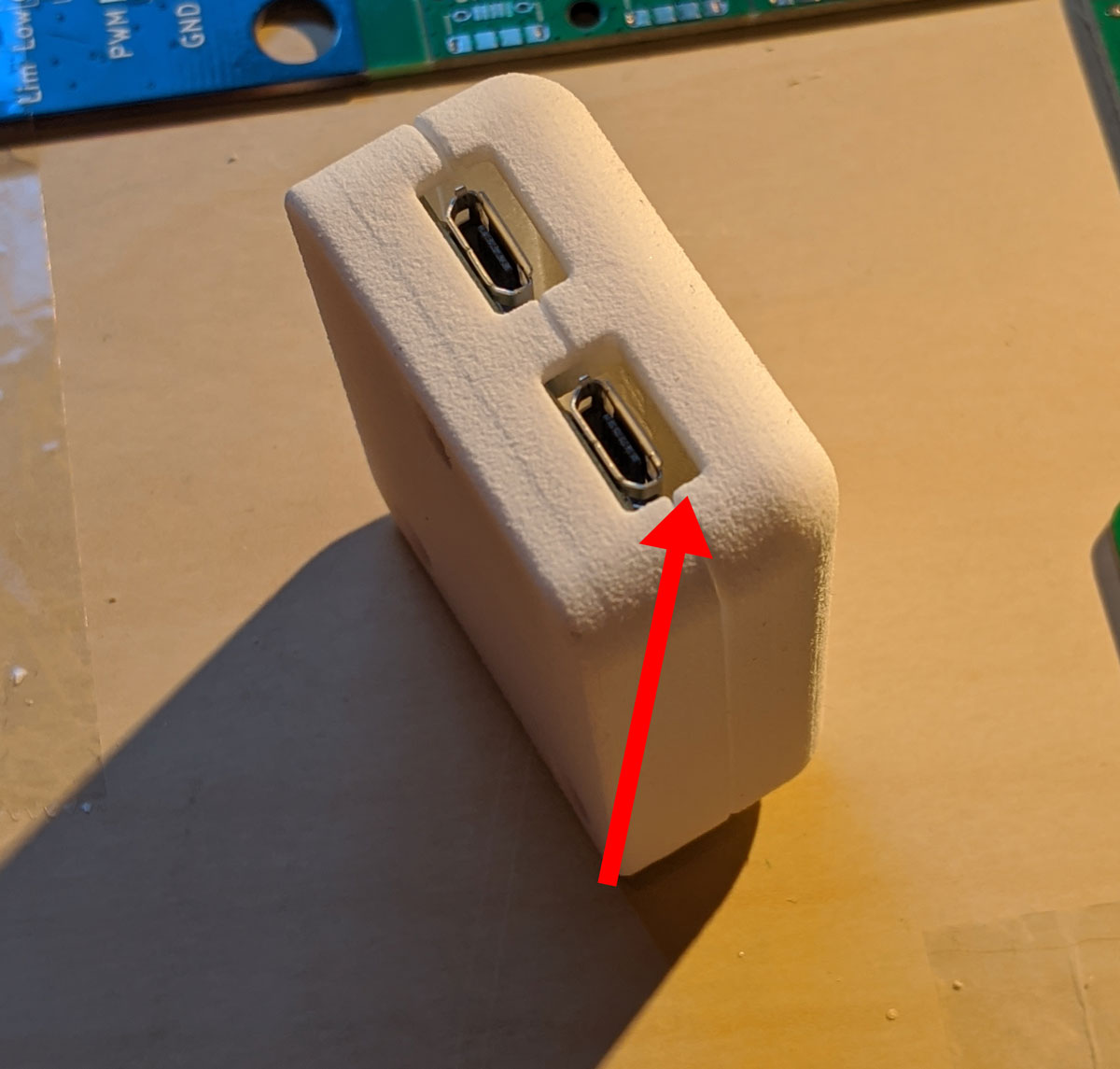 Photo of a panel of uncut, unassembled PCBs